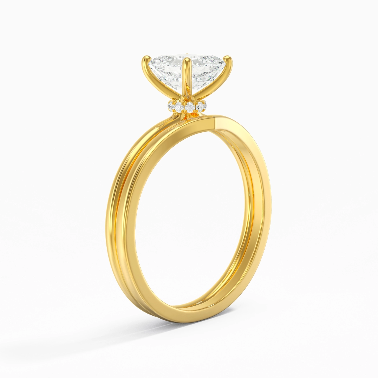 14K Gold Moissanite Bridal Set