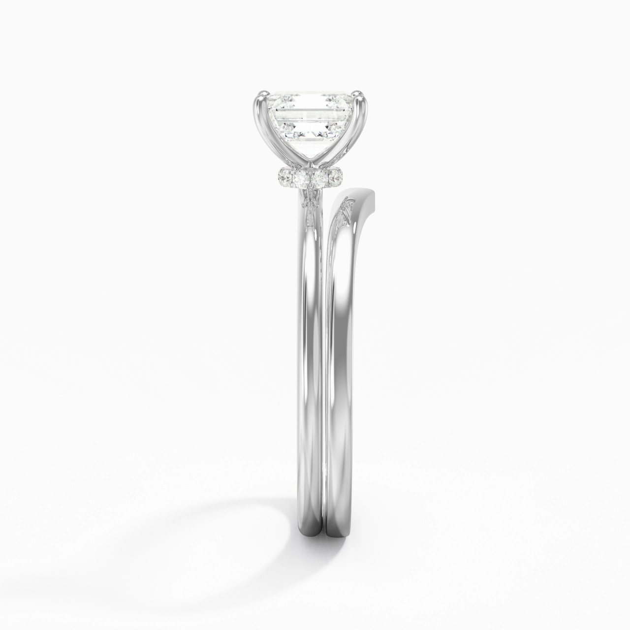925 Sterling Silver Moissanite Bridal Set
