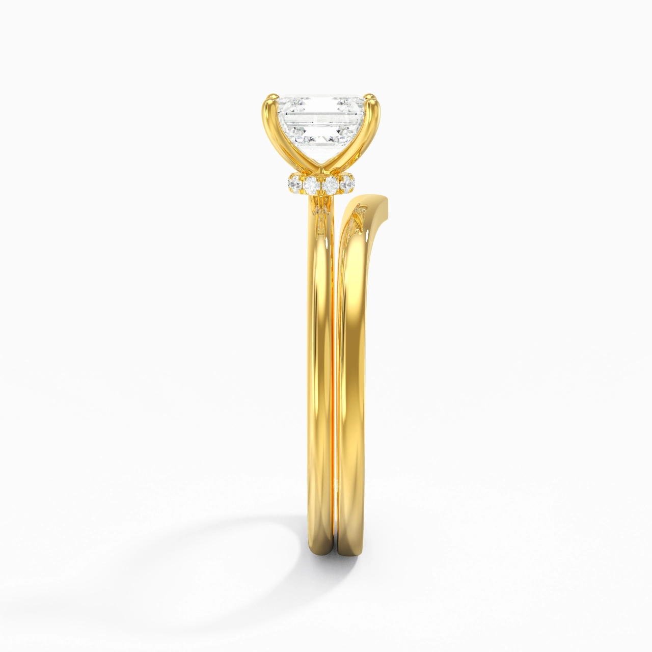 14K Gold Moissanite Bridal Set