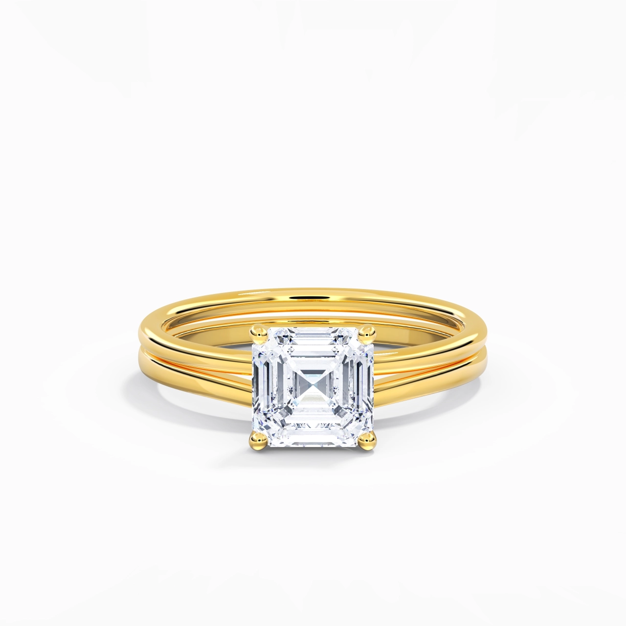 18K Gold Moissanite Bridal Set