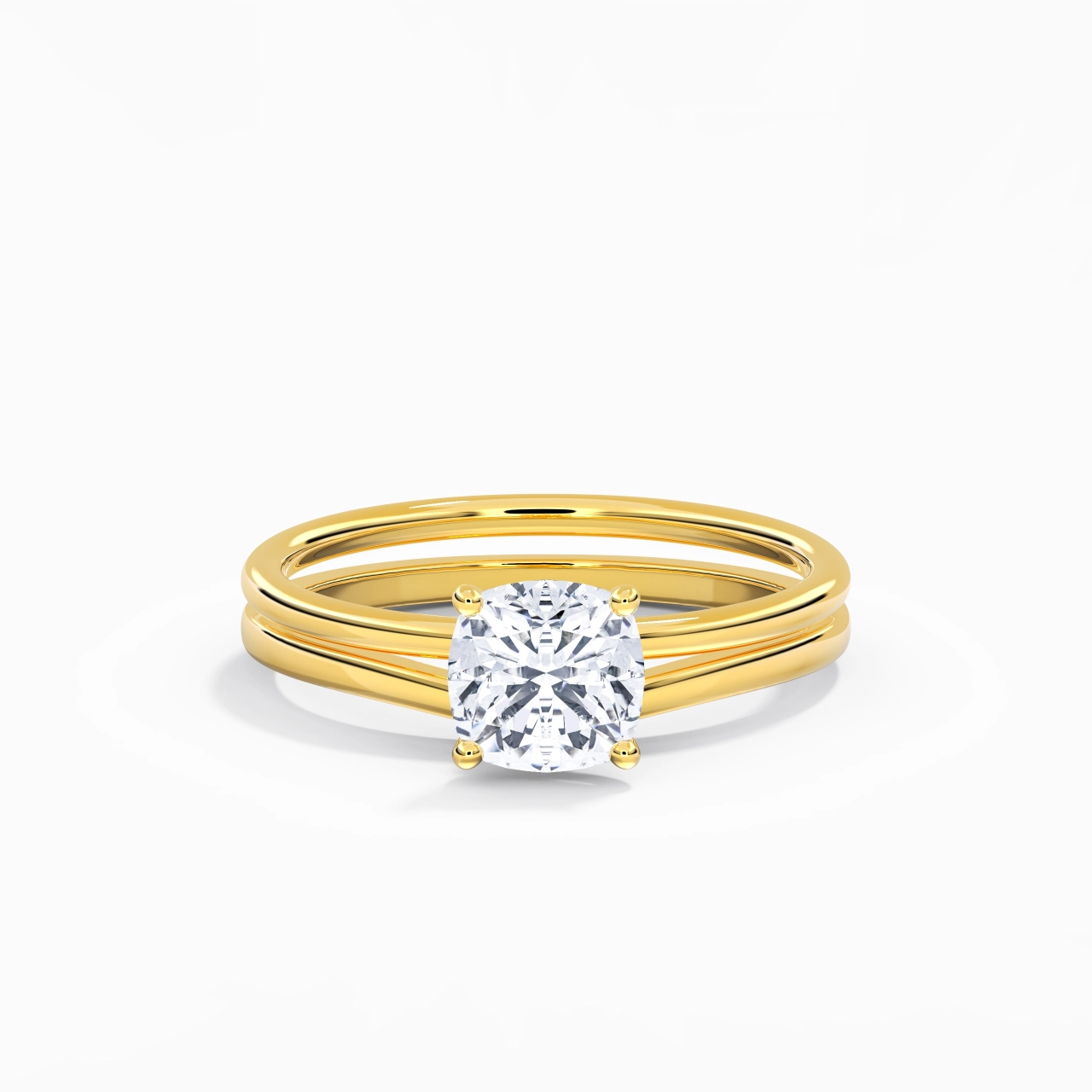 18K Gold Moissanite Bridal Set