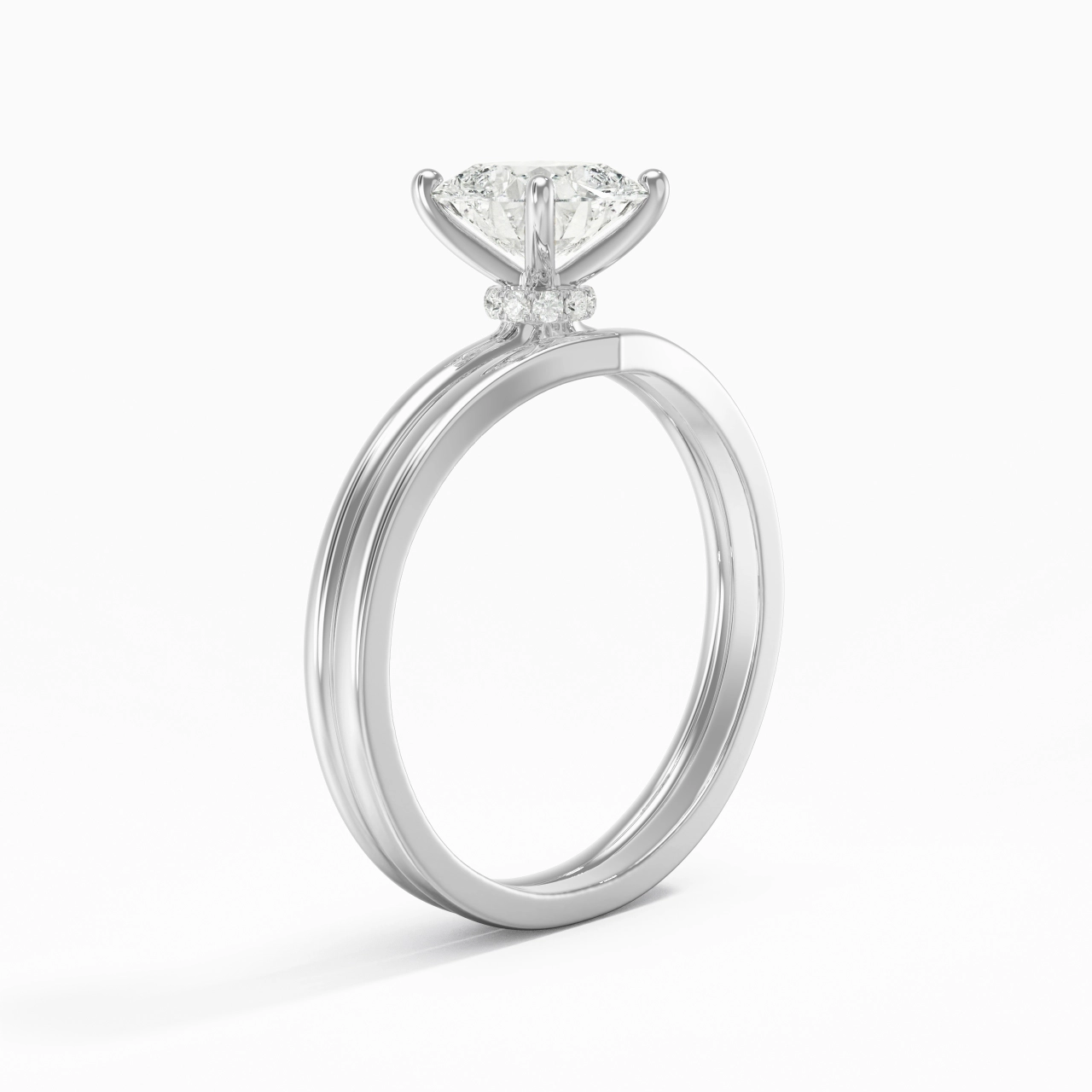 925 Sterling Silver Moissanite Bridal Set