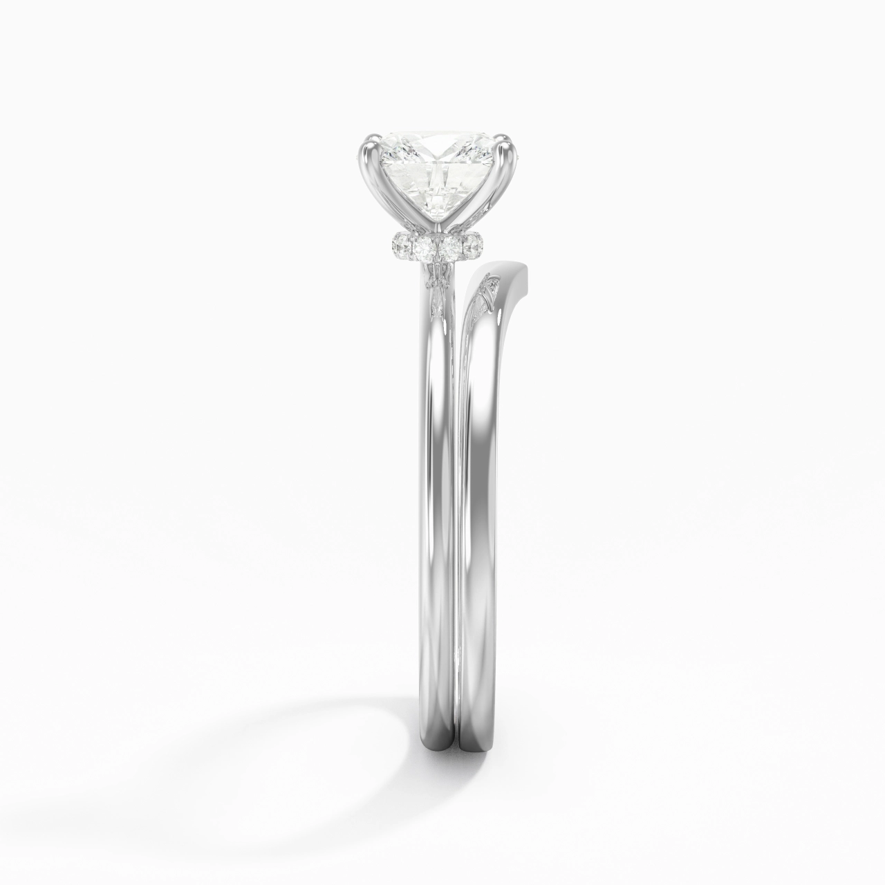 925 Sterling Silver Moissanite Bridal Set