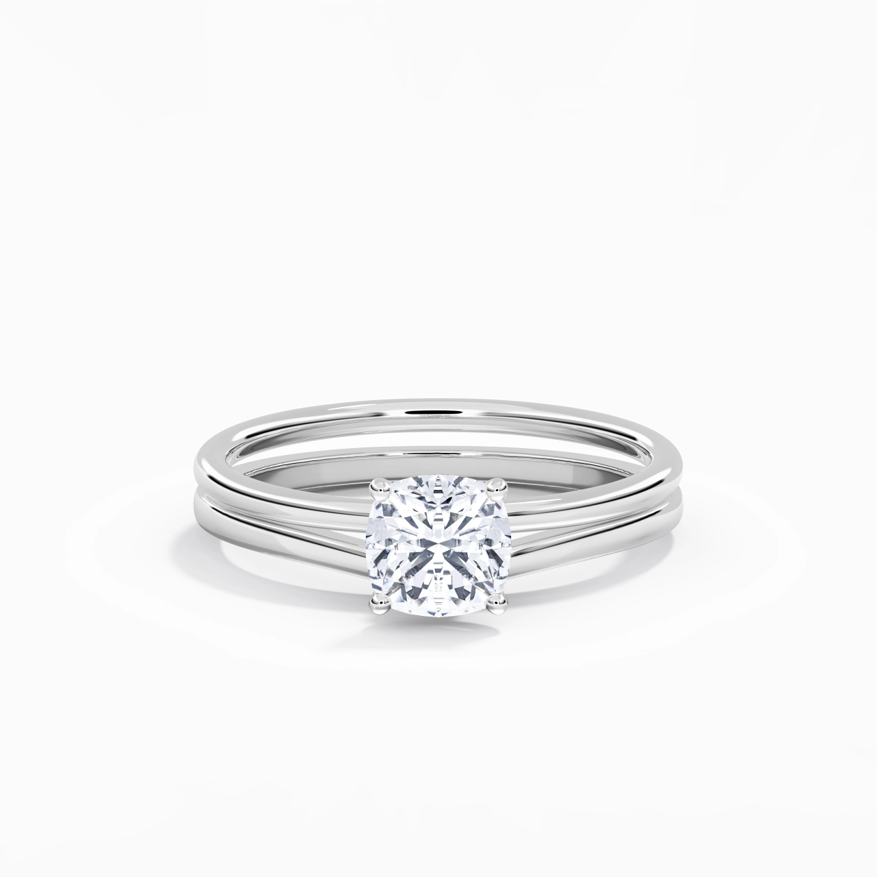 925 Sterling Silver Moissanite Bridal Set