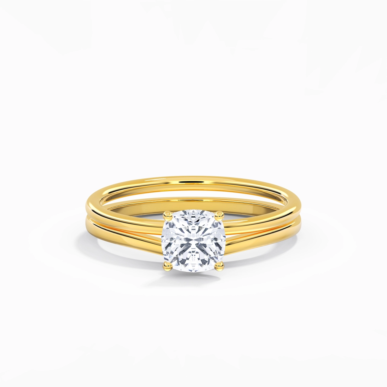 18K Gold Moissanite Bridal Set