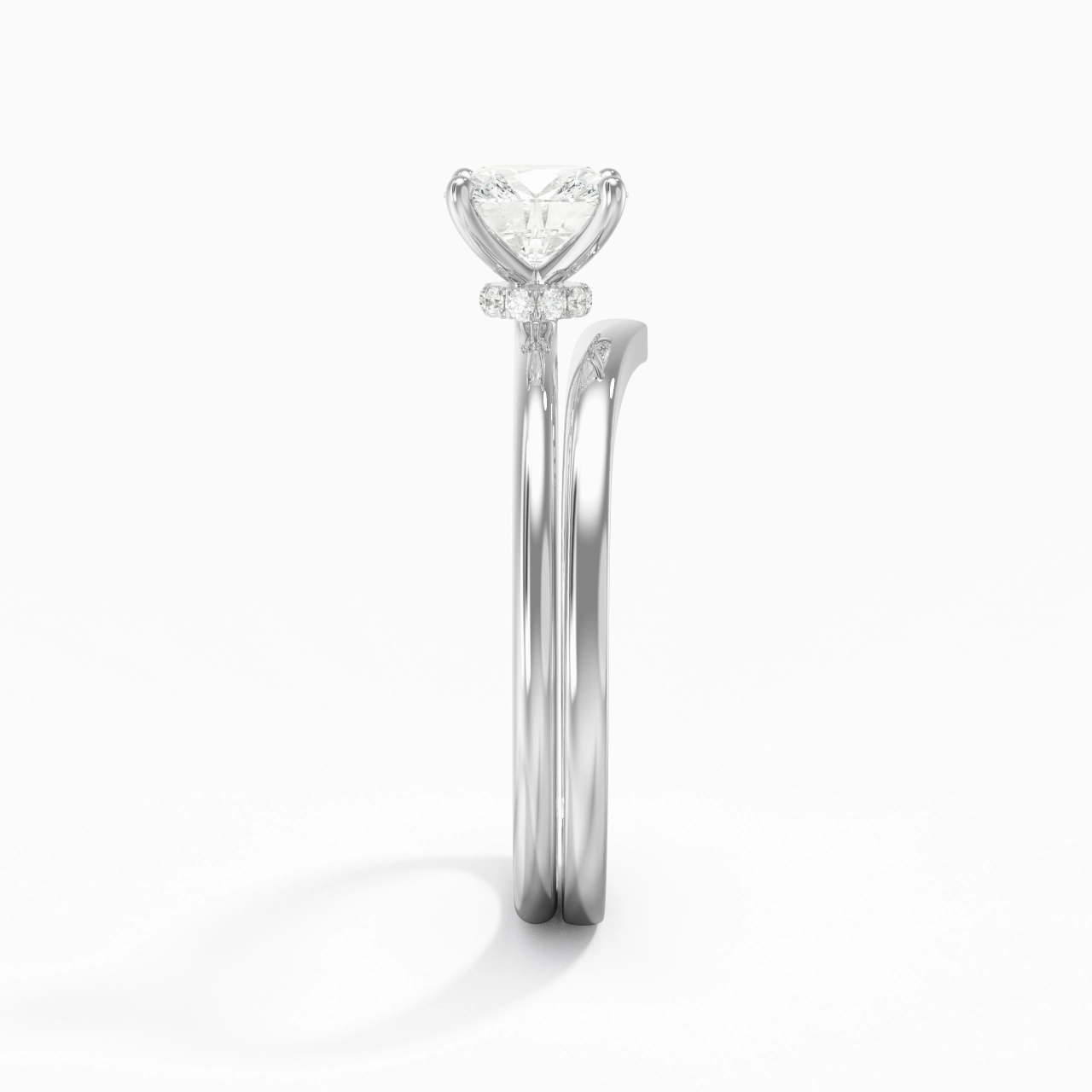 925 Sterling Silver Moissanite Bridal Set