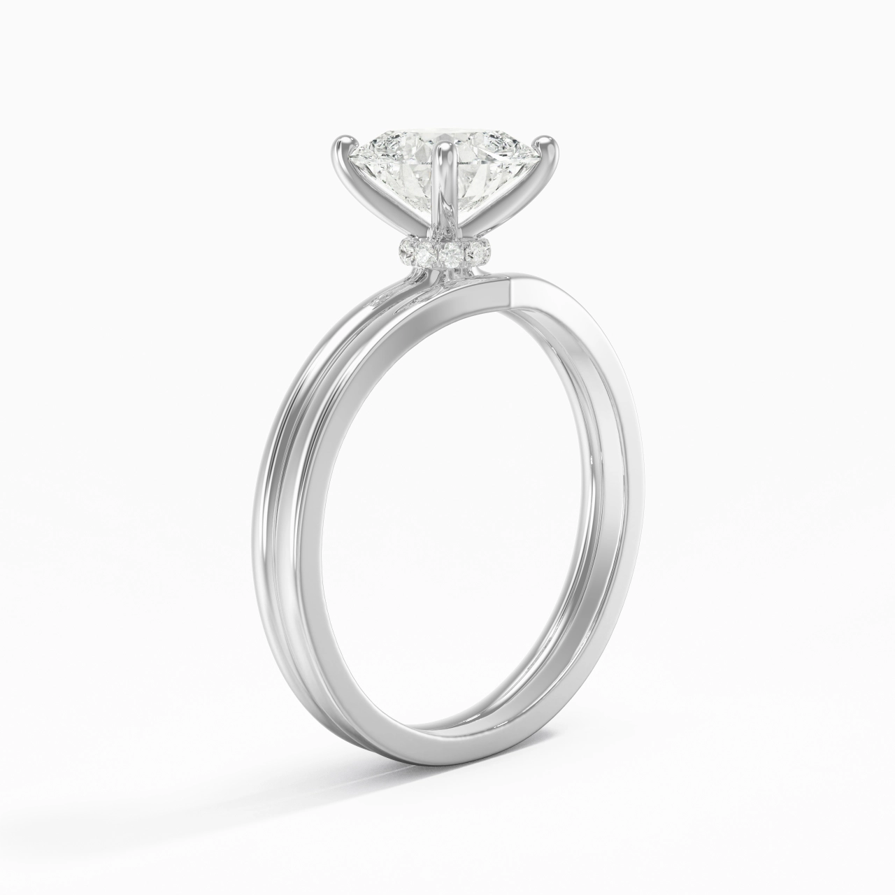 925 Sterling Silver Moissanite Bridal Set