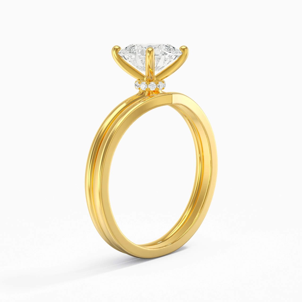 14K Gold Moissanite Bridal Set