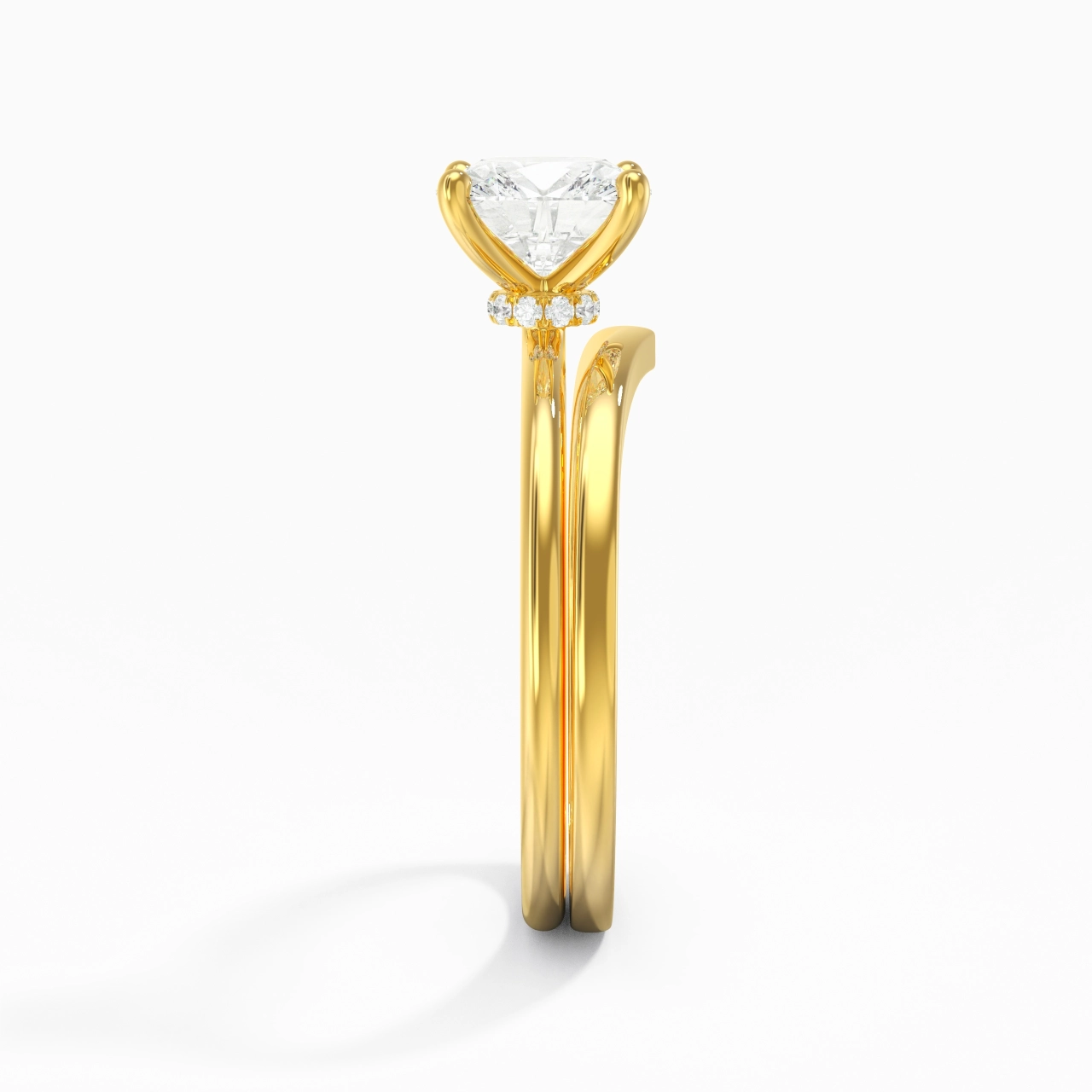 14K Gold Moissanite Bridal Set