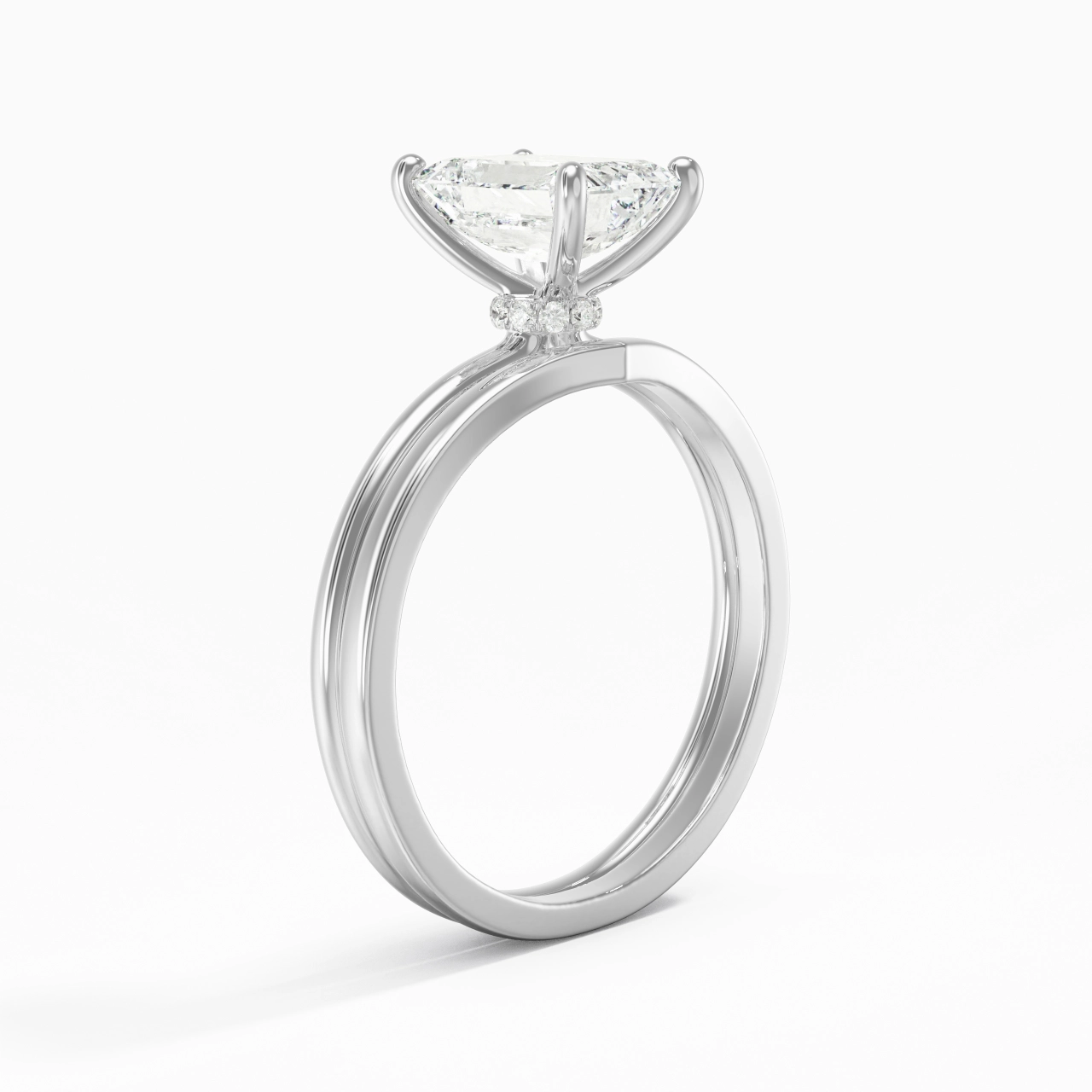 925 Sterling Silver Moissanite Bridal Set