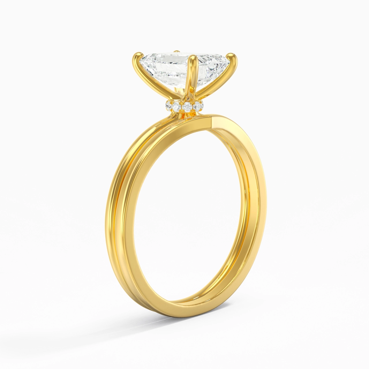 14K Gold Moissanite Bridal Set