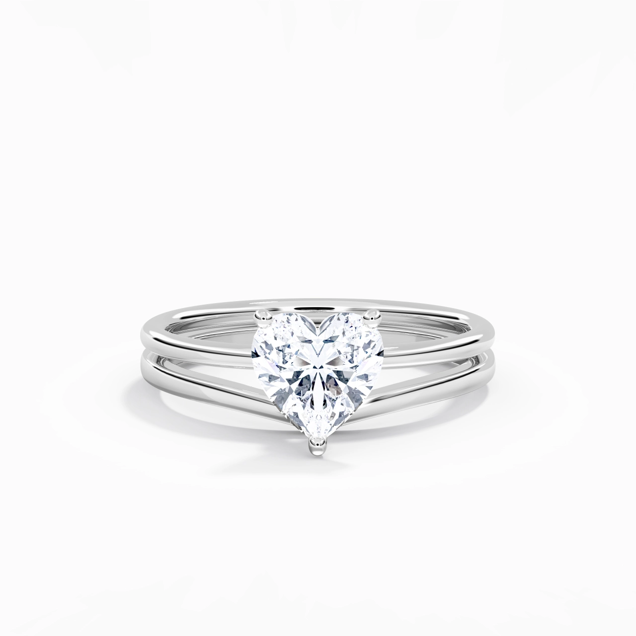 Platinum Moissanite Bridal Set