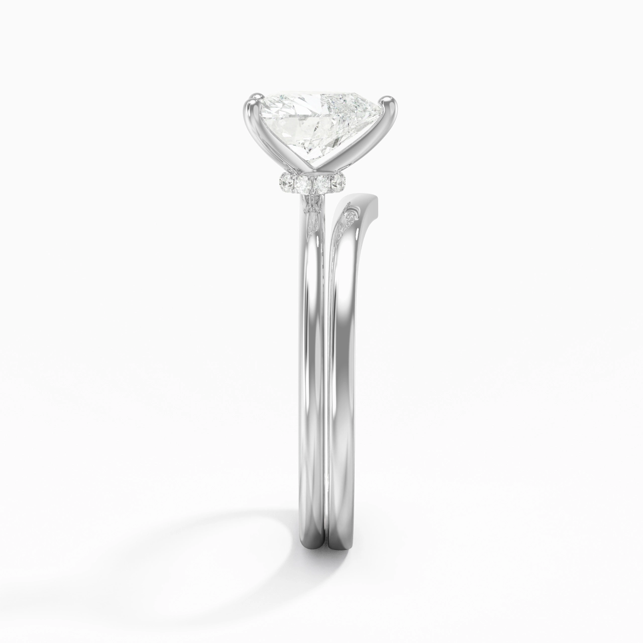 Platinum Moissanite Bridal Set