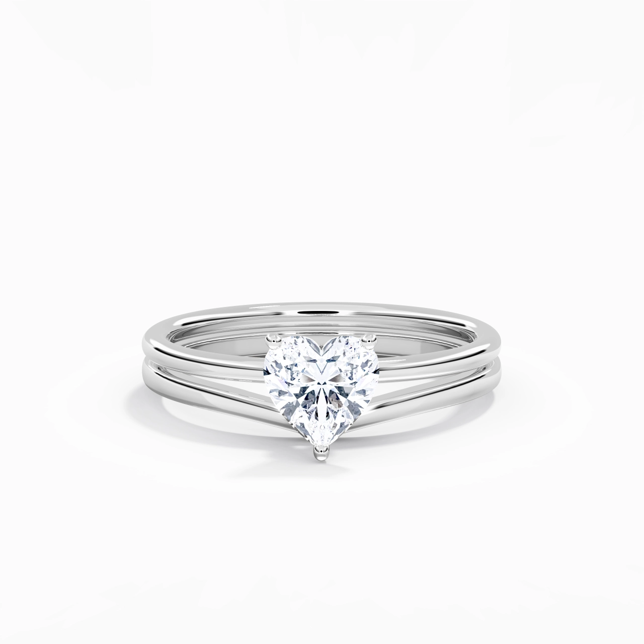 925 Sterling Silver Moissanite Bridal Set