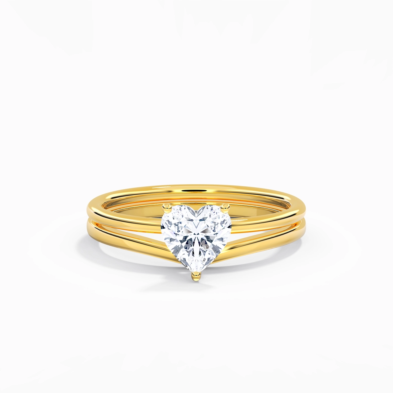 18K Gold Moissanite Bridal Set