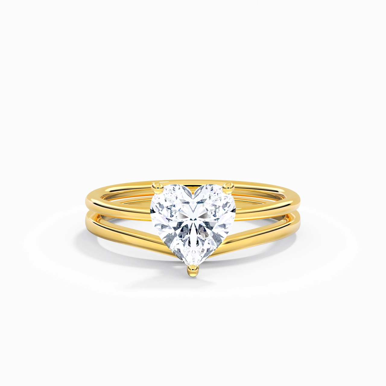 18K Gold Moissanite Bridal Set