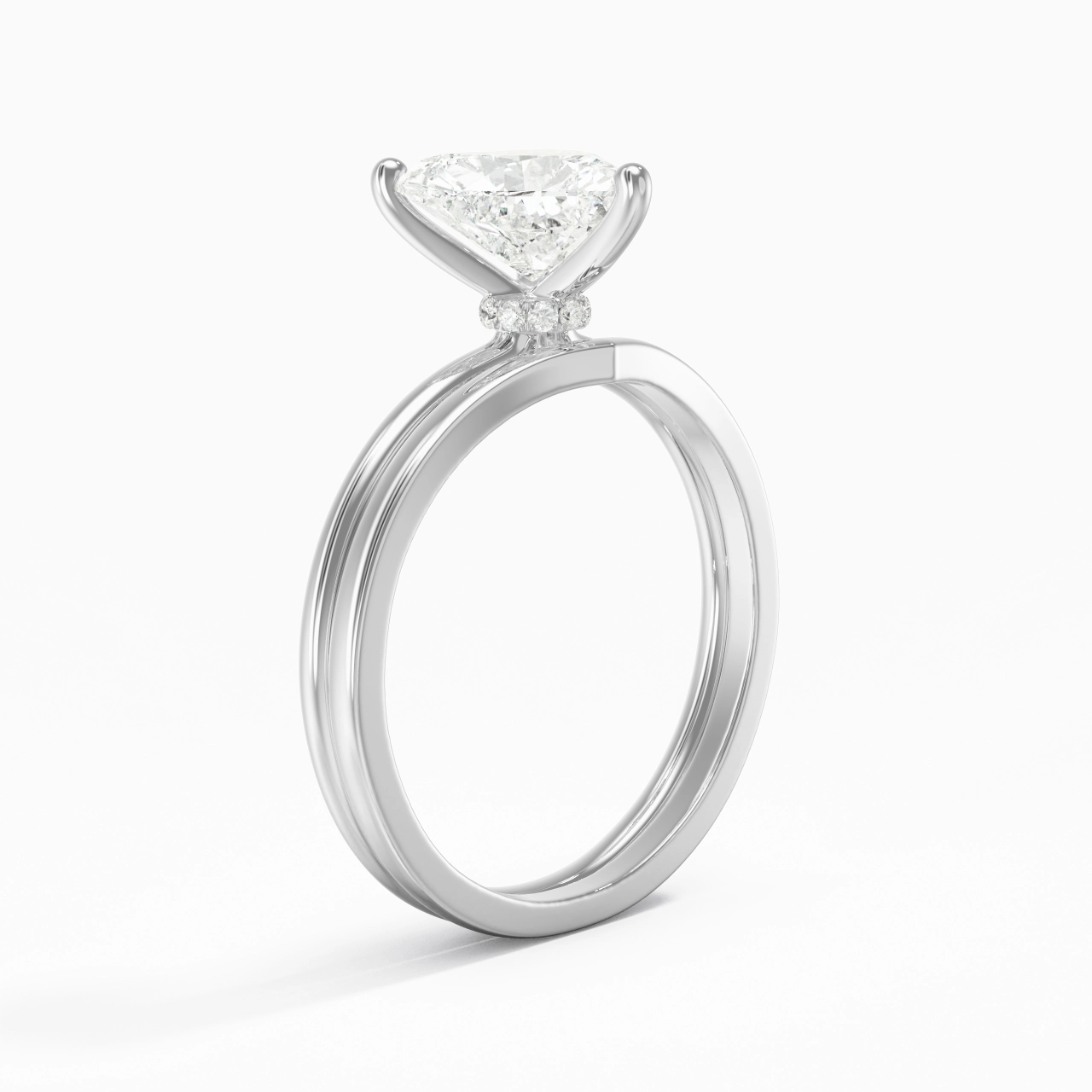 925 Sterling Silver Moissanite Bridal Set