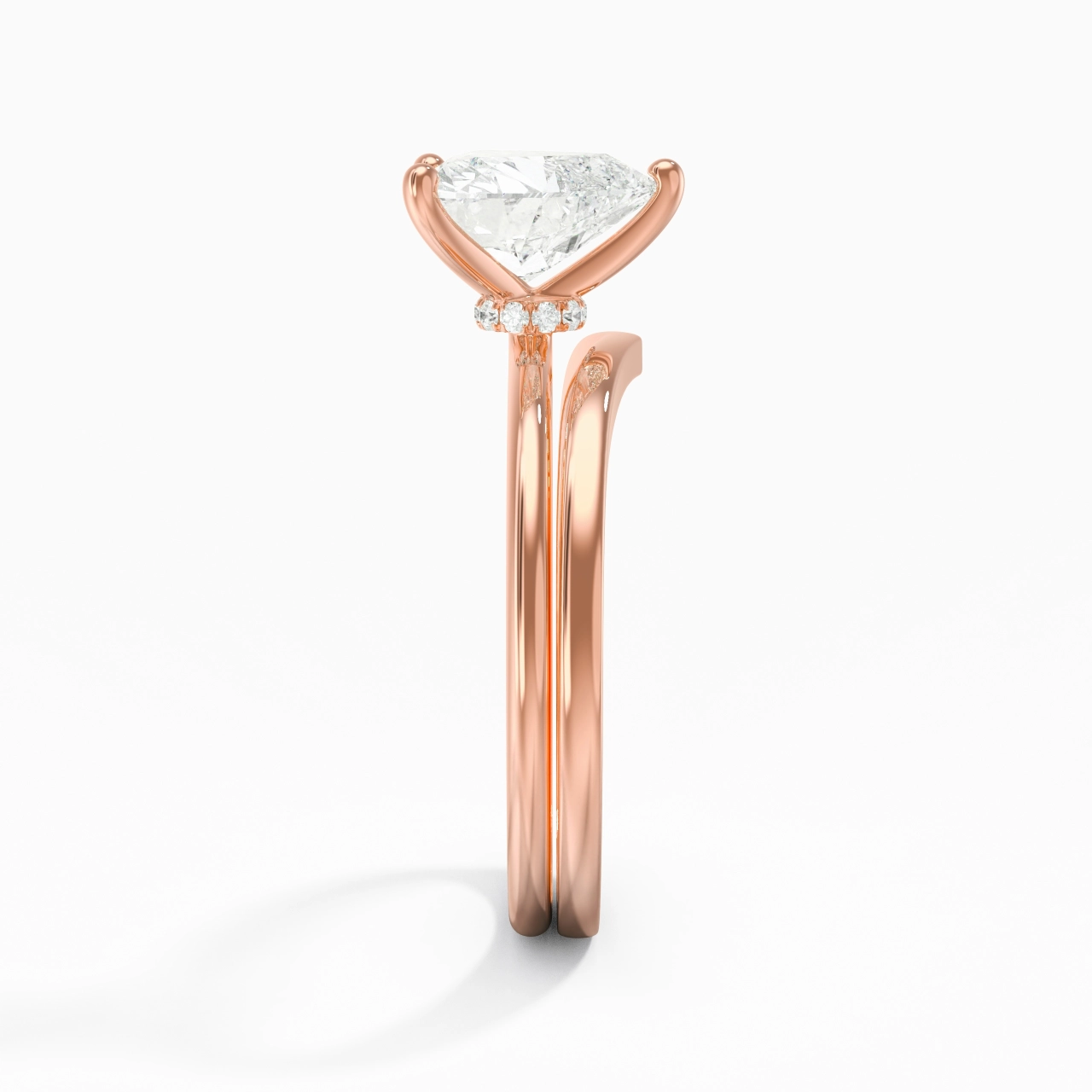 14K Rose Gold Moissanite Bridal Set