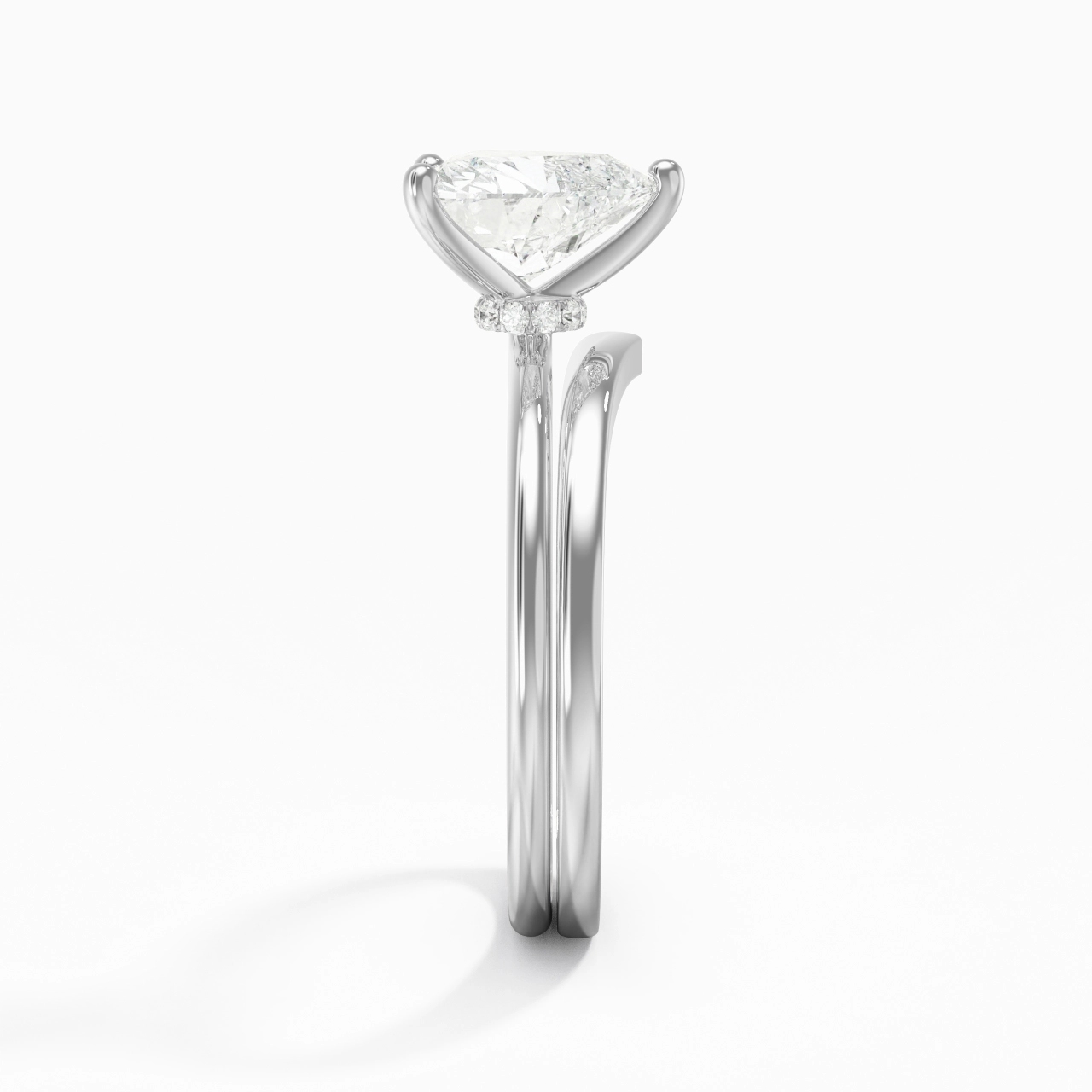 925 Sterling Silver Moissanite Bridal Set