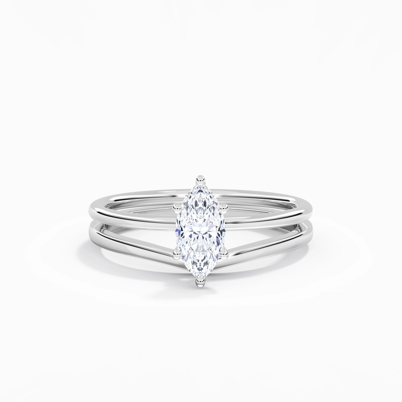 925 Sterling Silver Moissanite Bridal Set