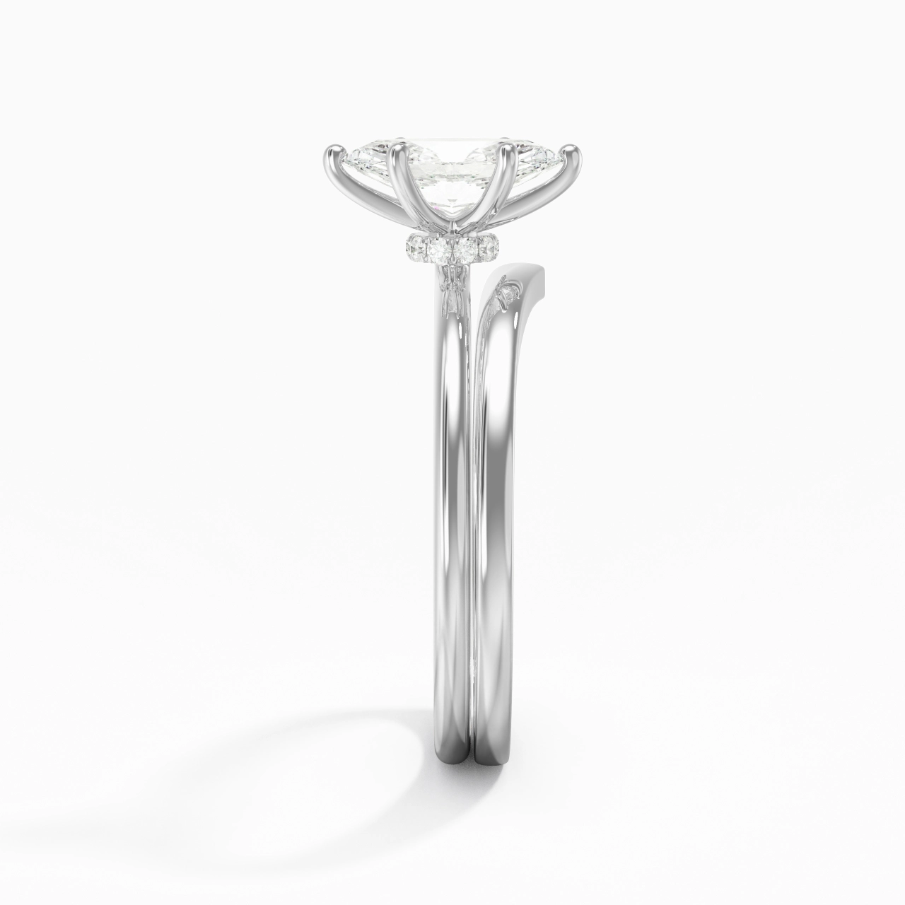 925 Sterling Silver Moissanite Bridal Set