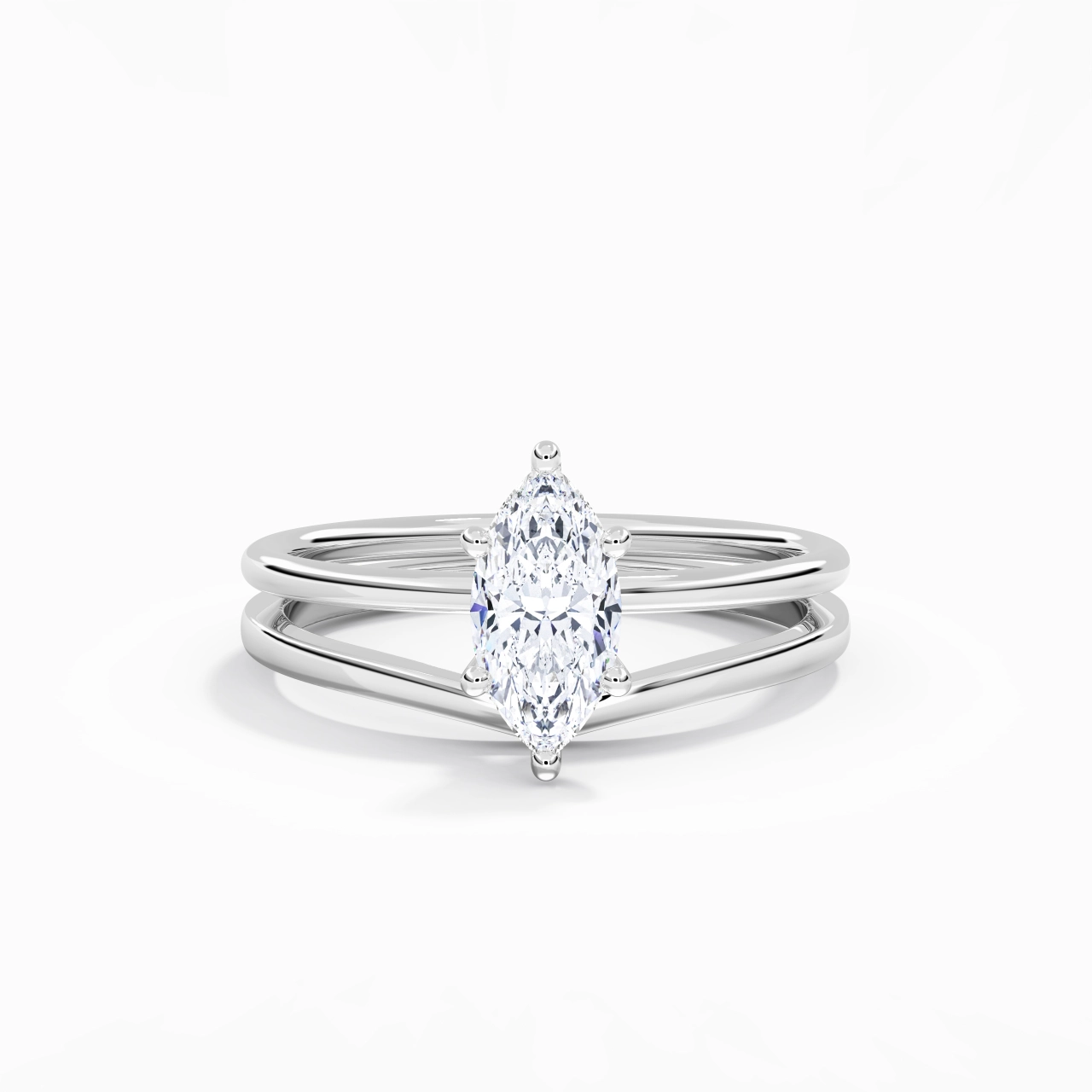 925 Sterling Silver Moissanite Bridal Set