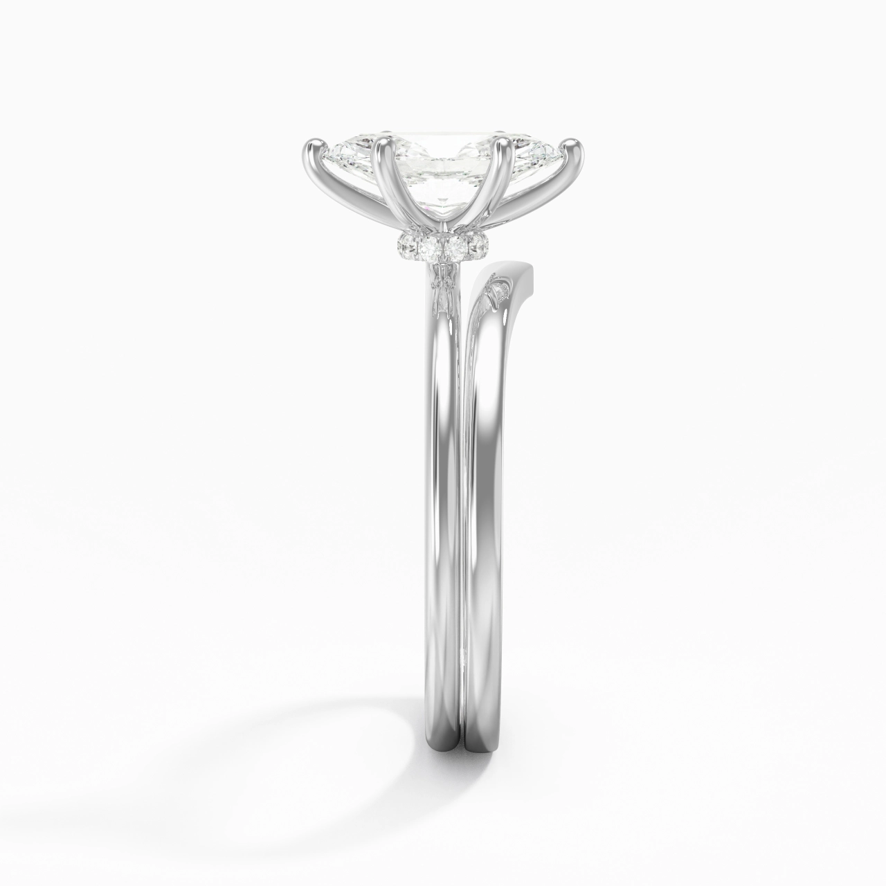 925 Sterling Silver Moissanite Bridal Set