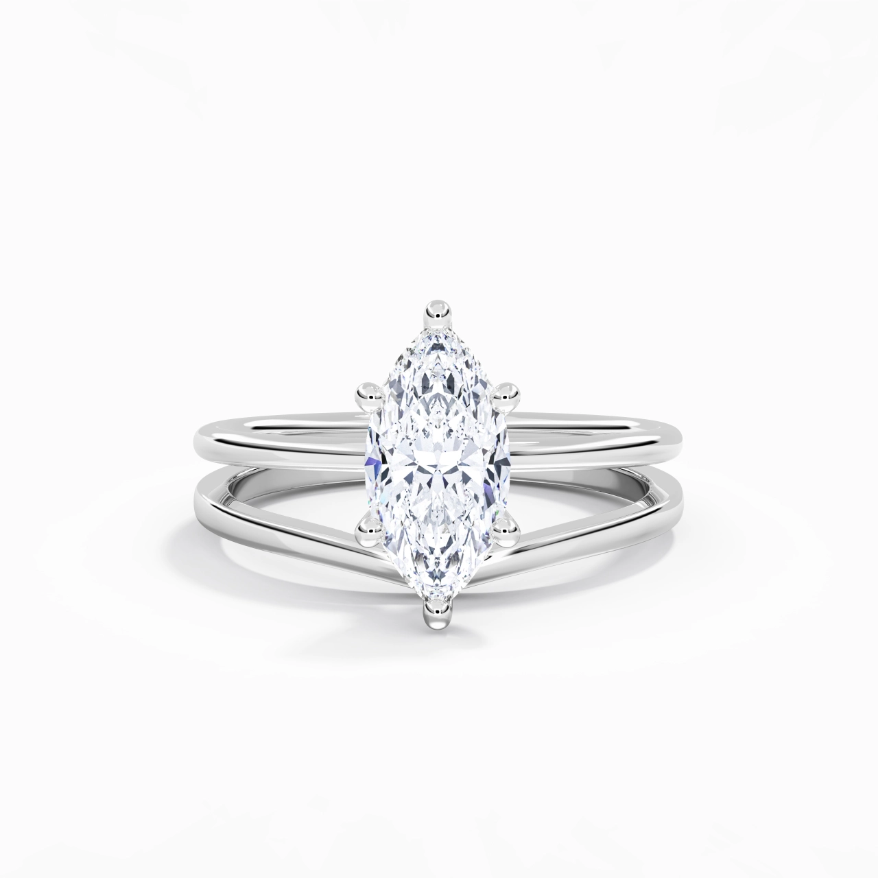 925 Sterling Silver Moissanite Bridal Set