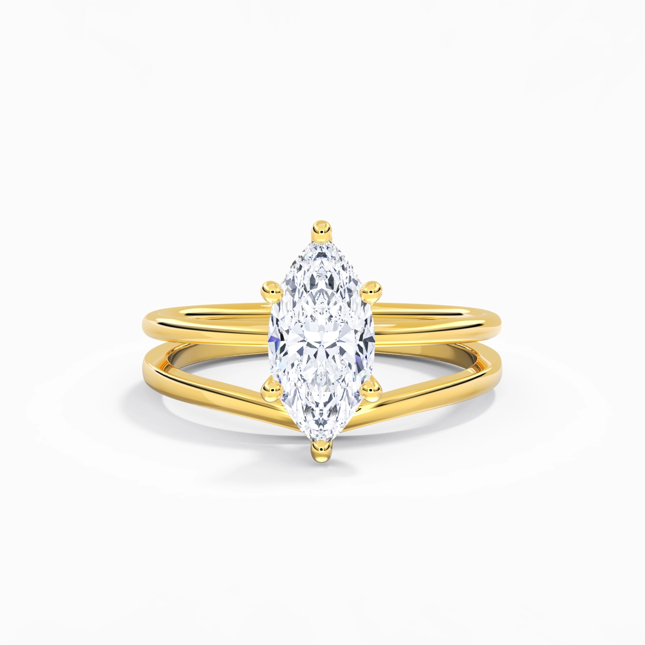 14K Gold Moissanite Bridal Set