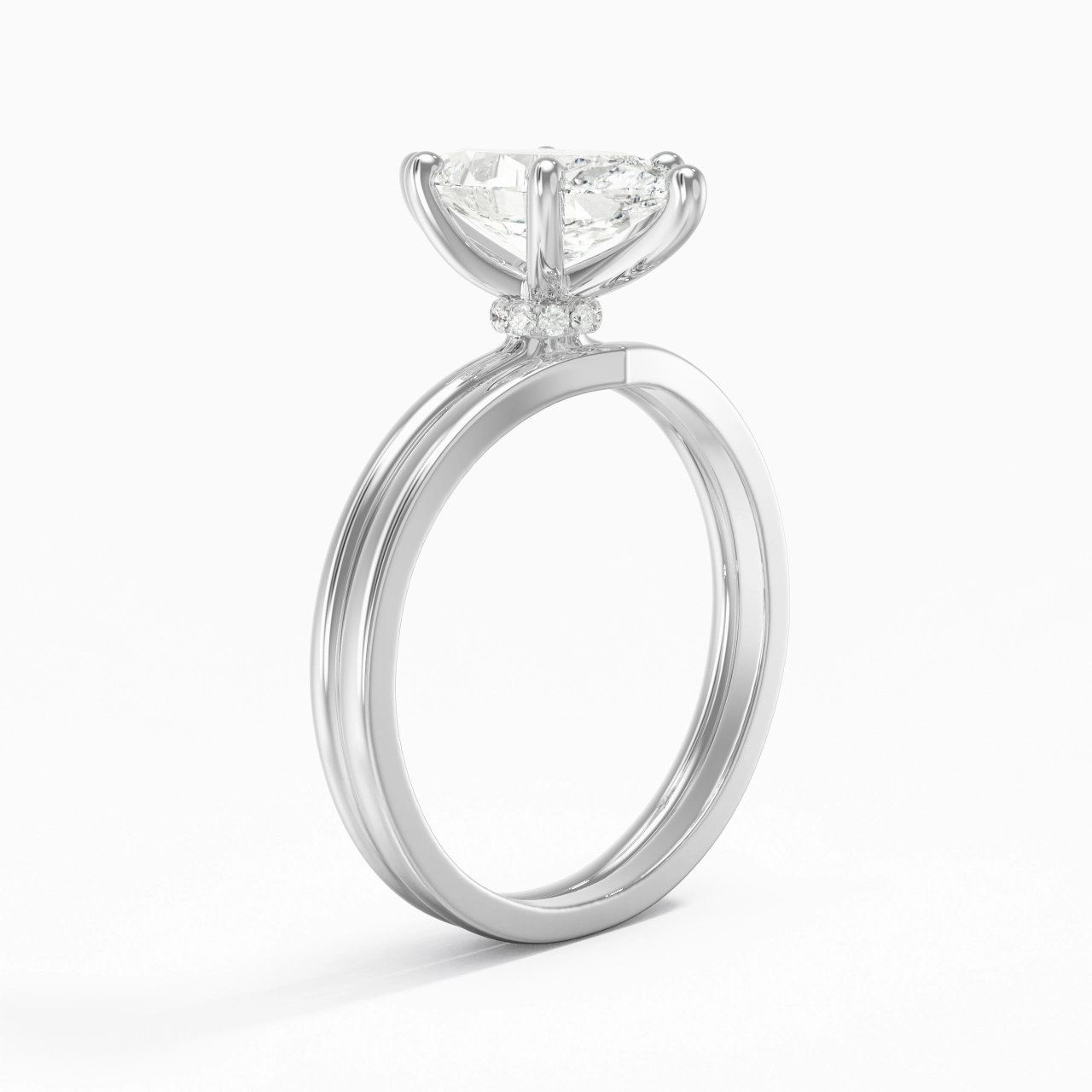 925 Sterling Silver Moissanite Bridal Set