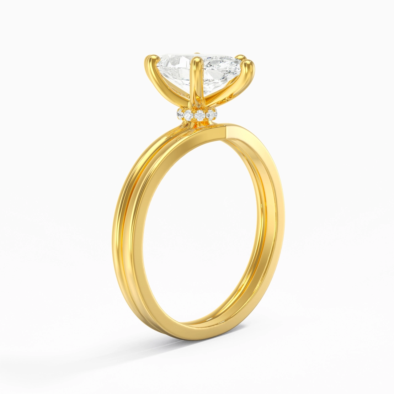 14K Gold Moissanite Bridal Set