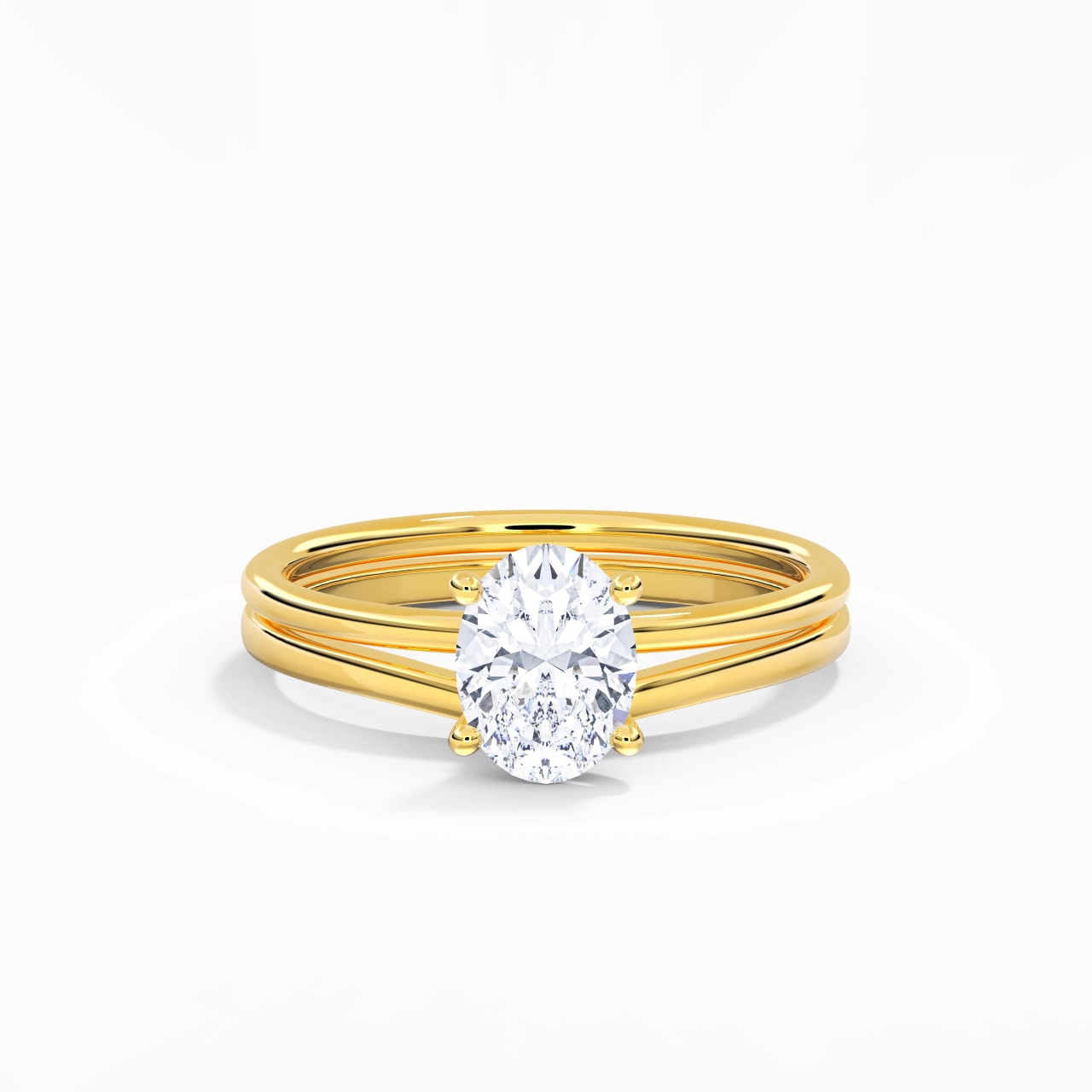 14K Gold Moissanite Bridal Set