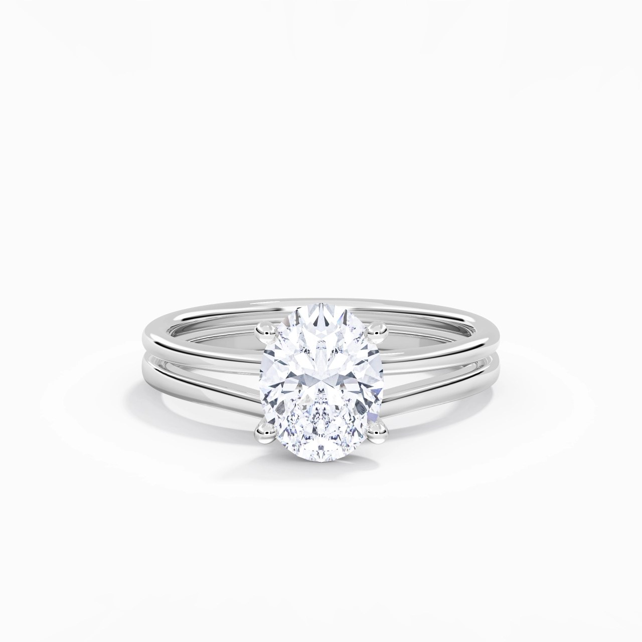 925 Sterling Silver Moissanite Bridal Set