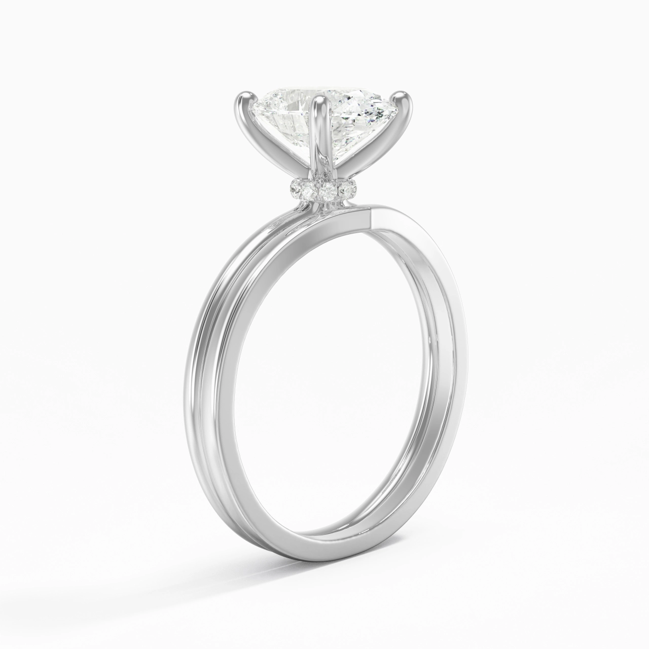 925 Sterling Silver Moissanite Bridal Set