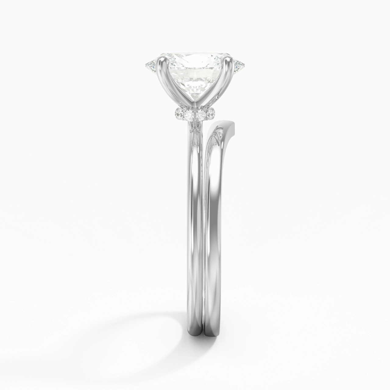 925 Sterling Silver Moissanite Bridal Set