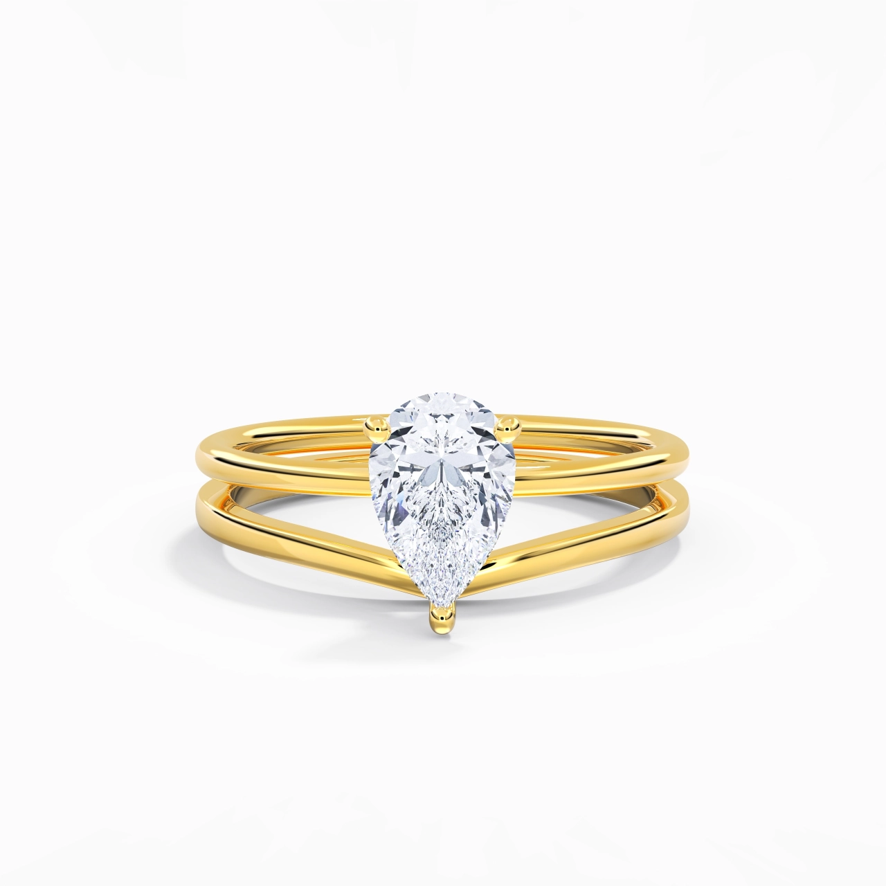 18K Gold Moissanite Bridal Set