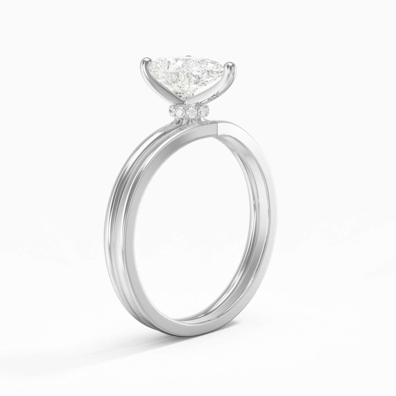 925 Sterling Silver Moissanite Bridal Set
