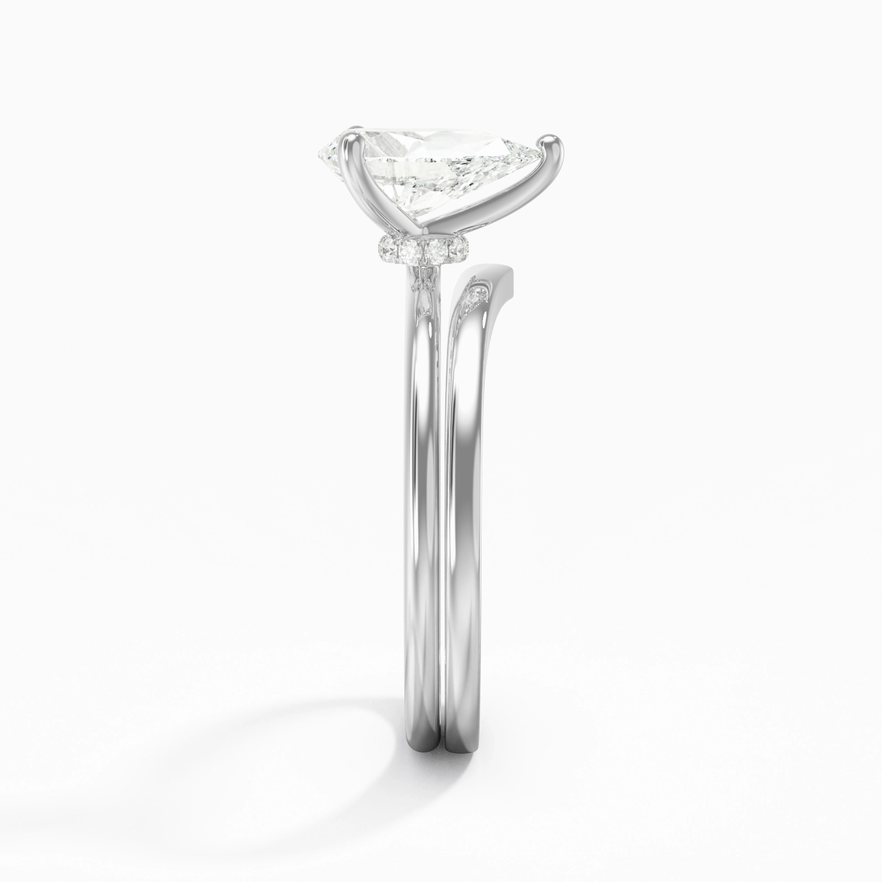 925 Sterling Silver Moissanite Bridal Set
