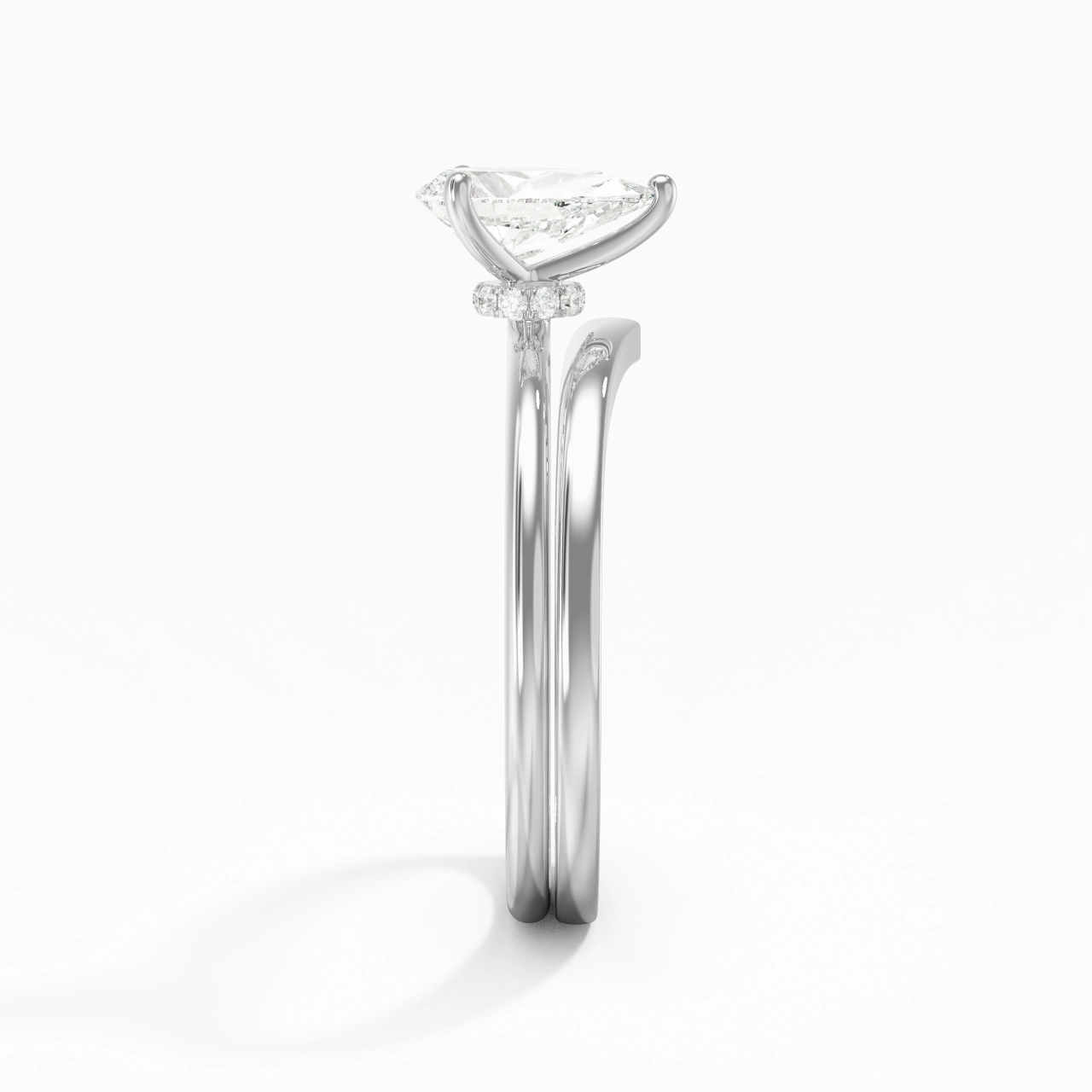 925 Sterling Silver Moissanite Bridal Set