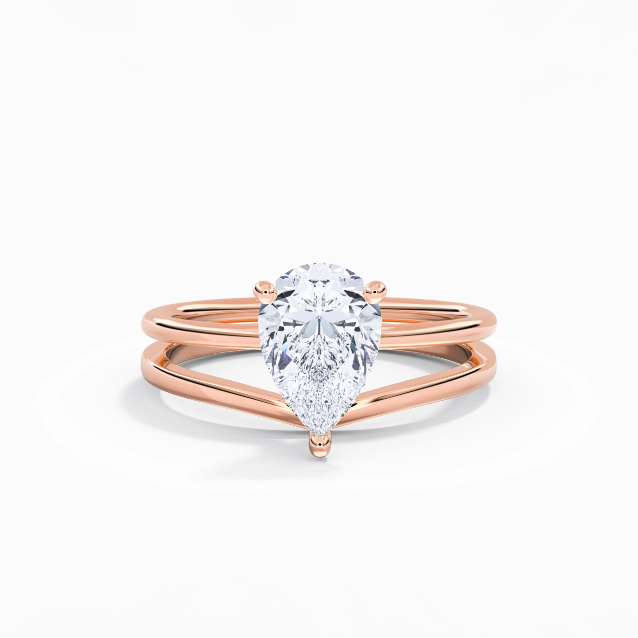 18K Rose Gold Moissanite Bridal Set