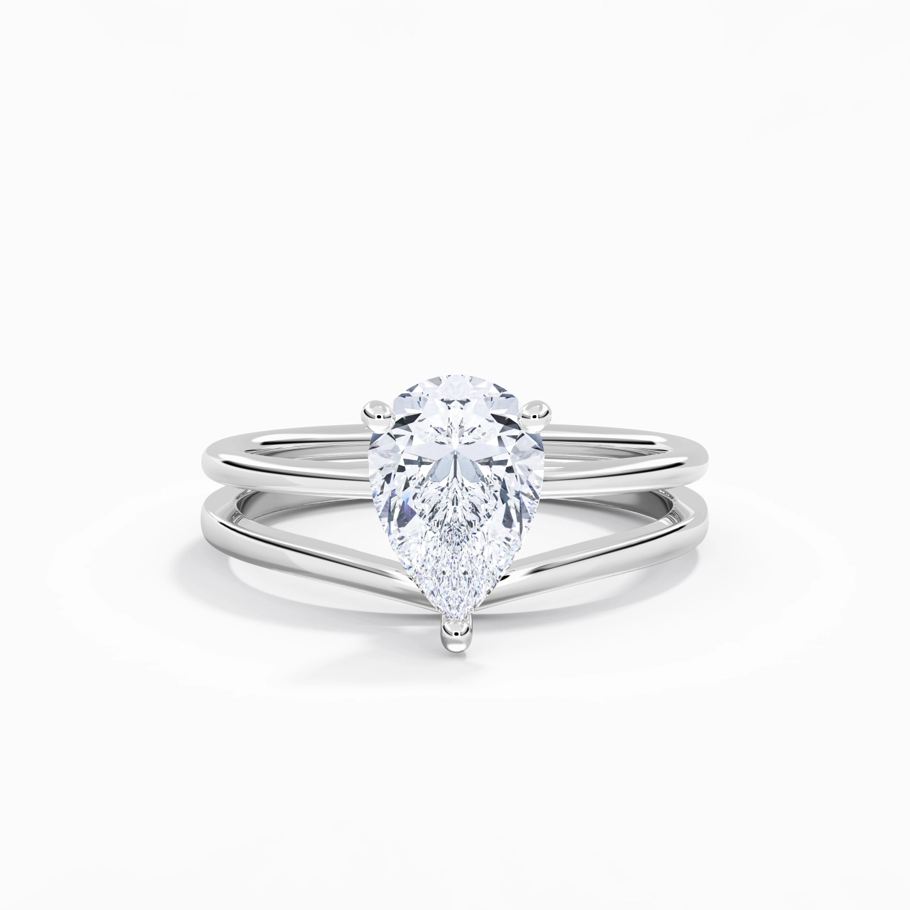 Platinum Moissanite Bridal Set