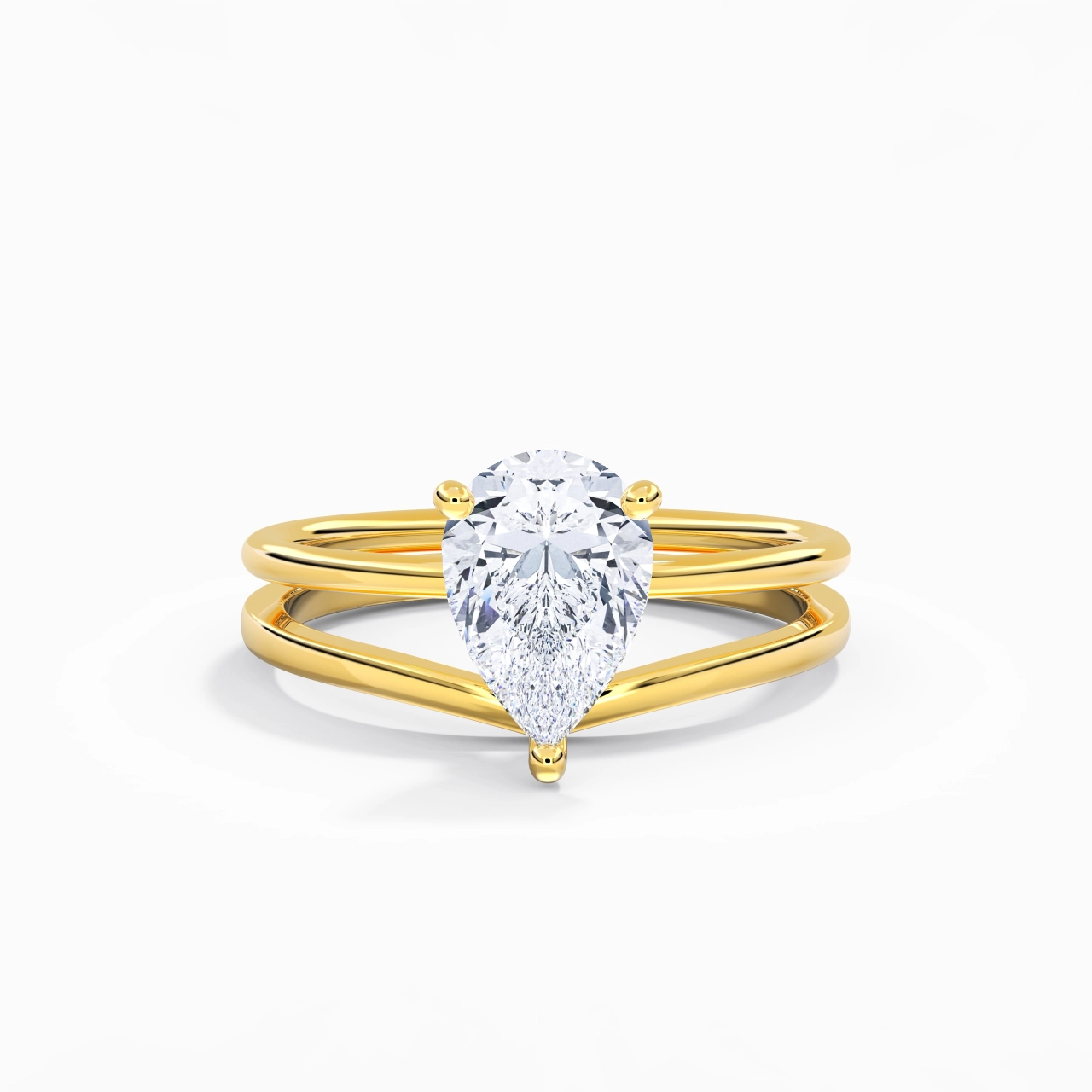 18K Gold Moissanite Bridal Set