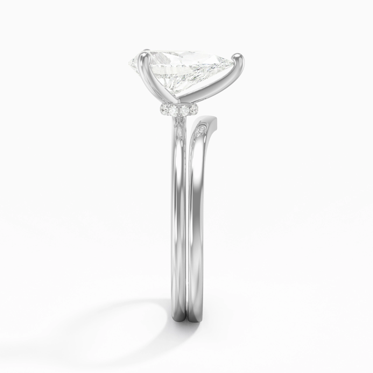 Platinum Moissanite Bridal Set
