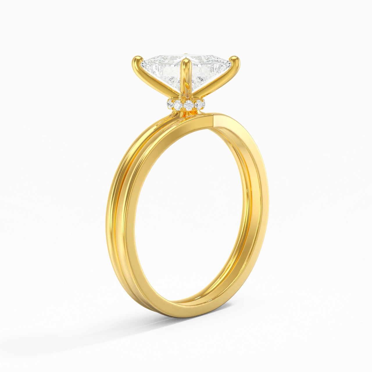 14K Gold Moissanite Bridal Set