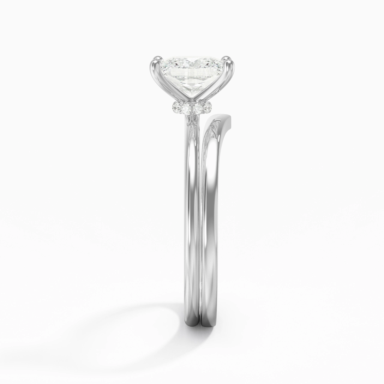 Platinum Moissanite Bridal Set