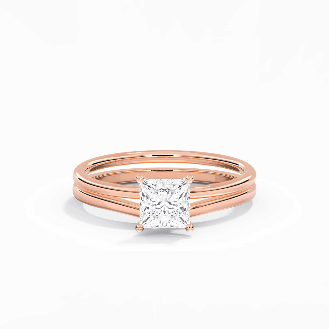 925 Sterling Silver Moissanite Bridal Set