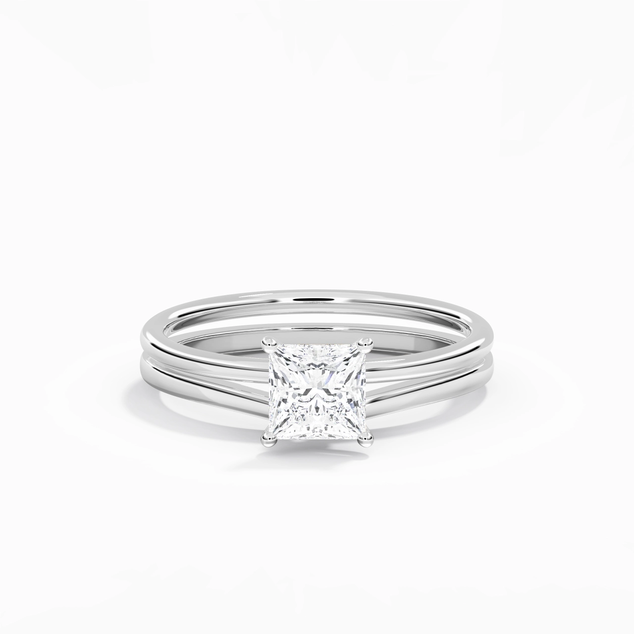 925 Sterling Silver Moissanite Bridal Set