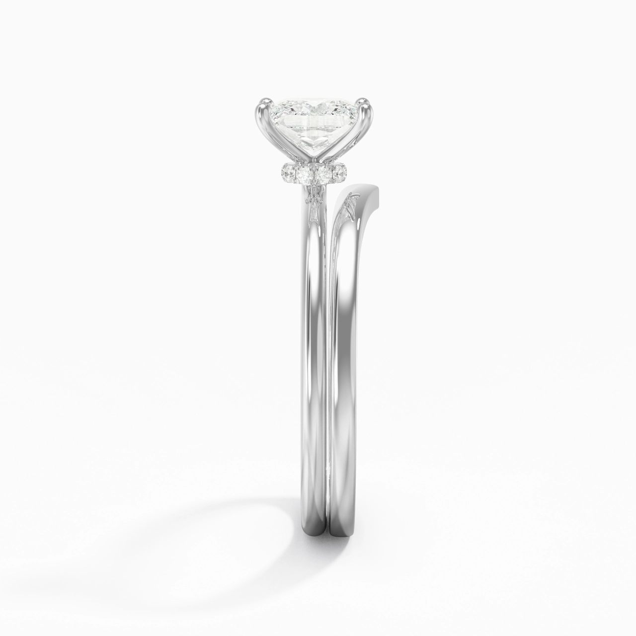 925 Sterling Silver Moissanite Bridal Set
