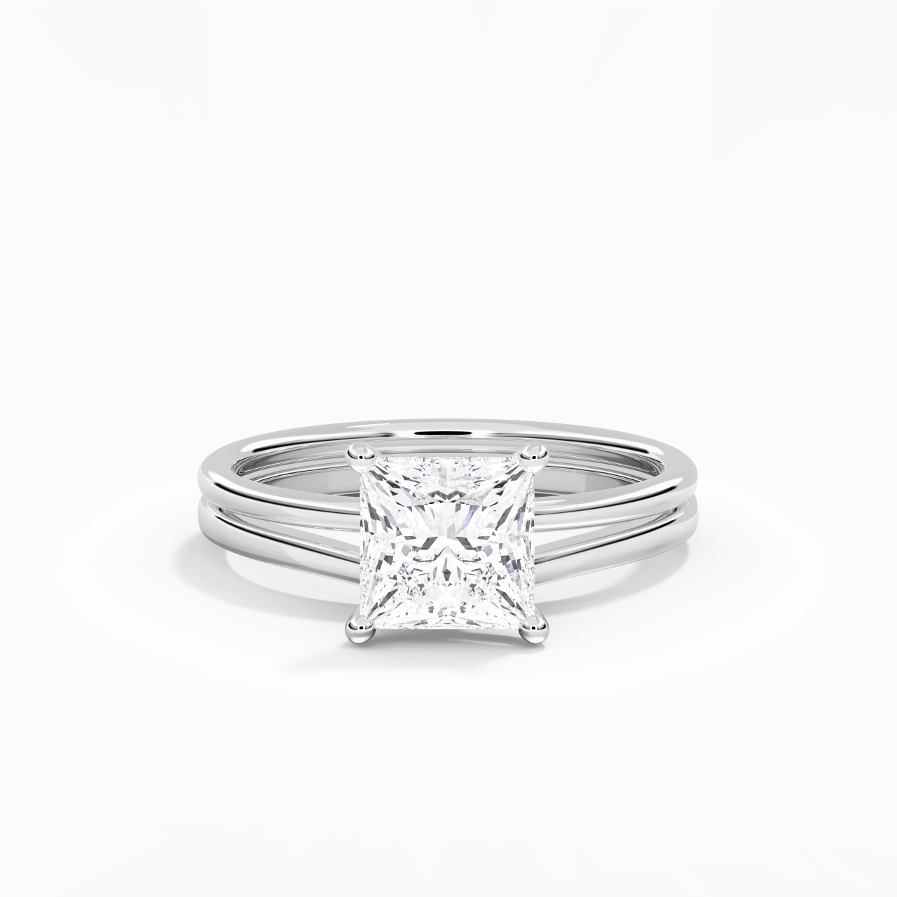 925 Sterling Silver Moissanite Bridal Set