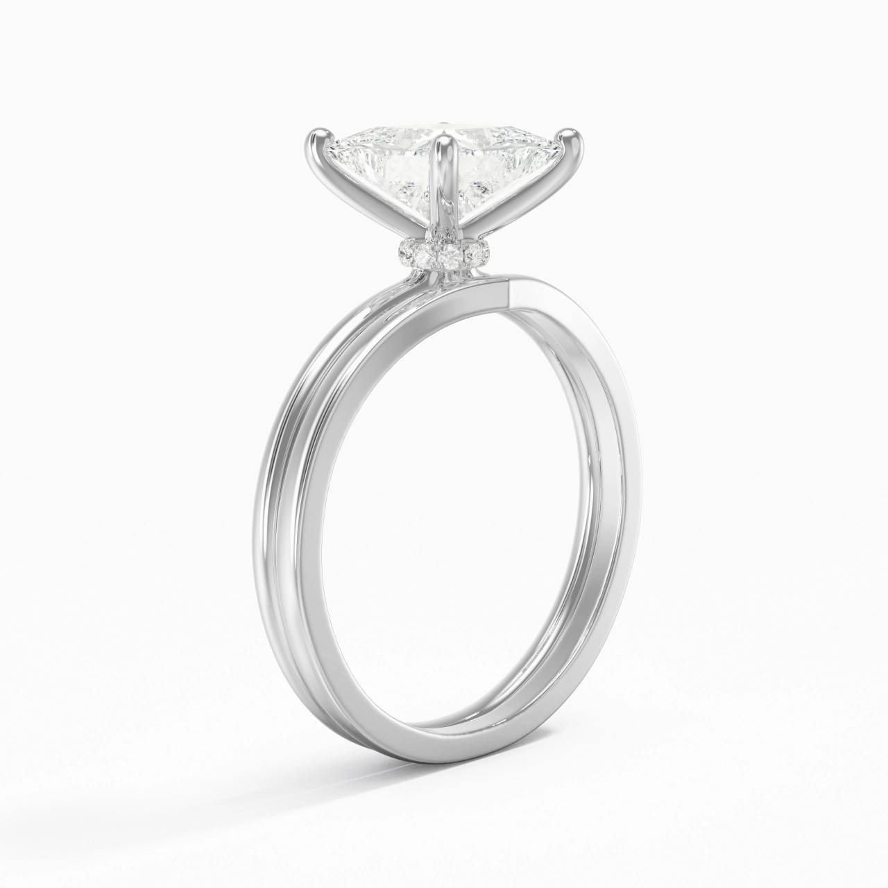 925 Sterling Silver Moissanite Bridal Set